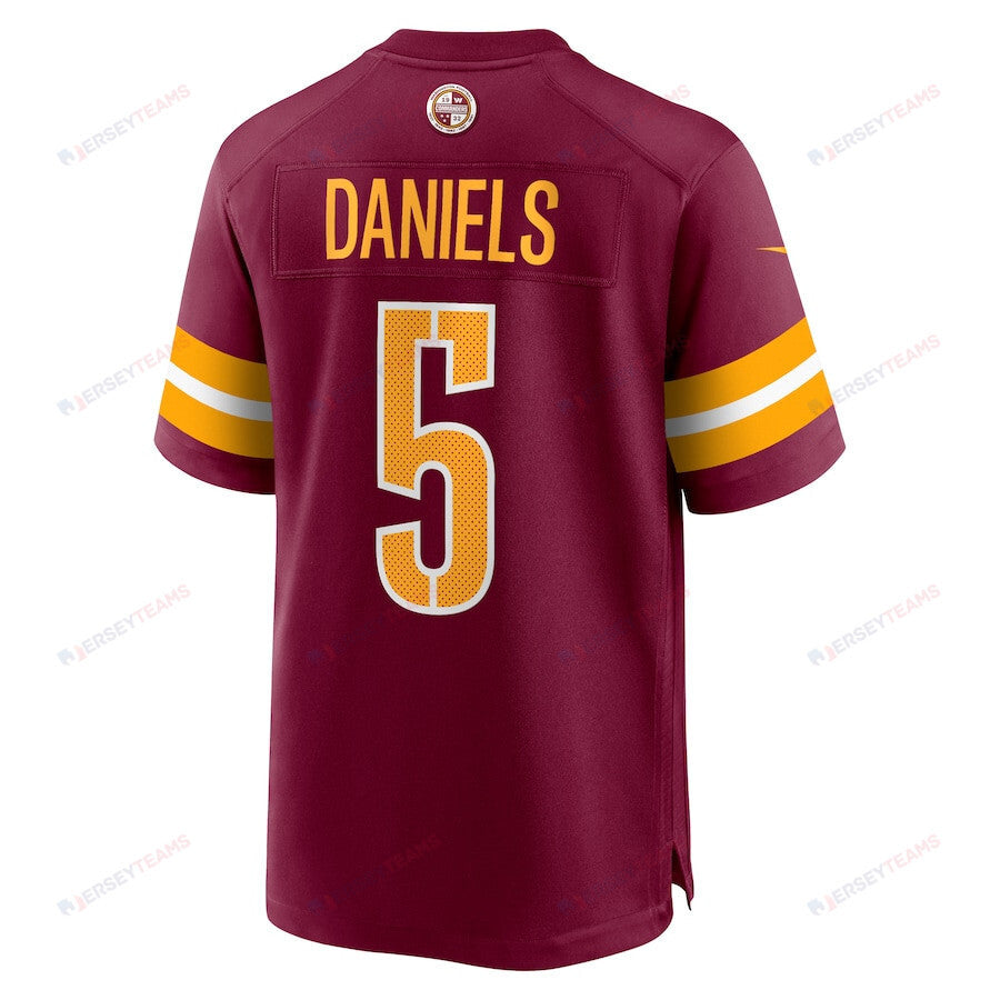 Jayden Daniels 5 Washington Commanders Game Men Jersey - Burgundy