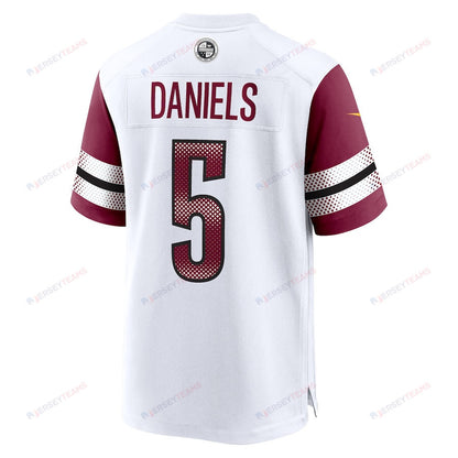 Jayden Daniels 5 Washington Commanders Player Game Men Jersey - White