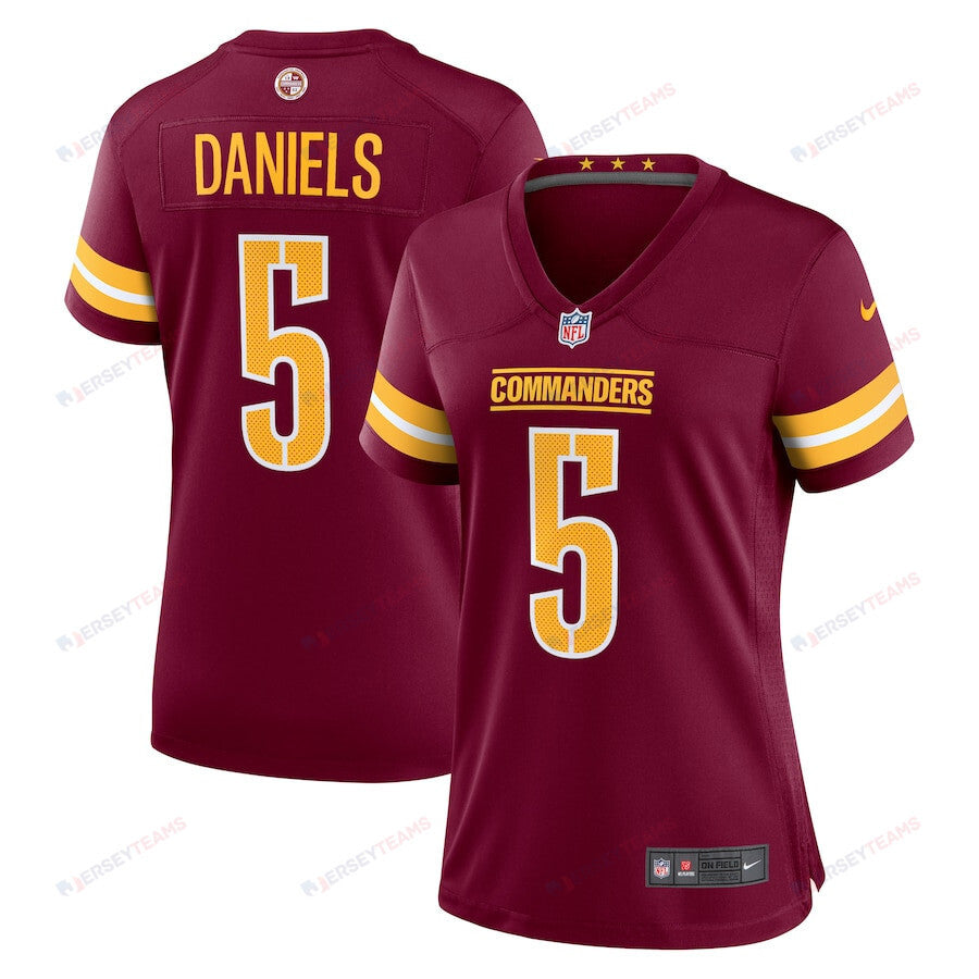 Jayden Daniels 5 Washington Commanders Women's Player Game Jersey - Burgundy