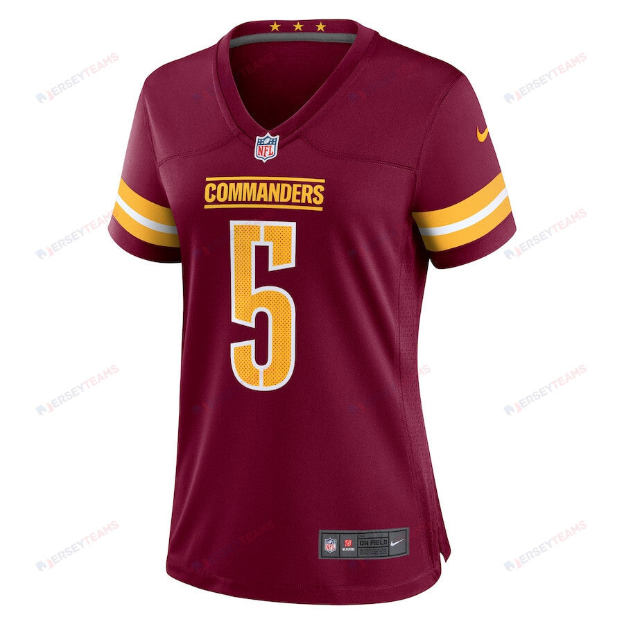 Jayden Daniels 5 Washington Commanders Women's Player Game Jersey - Burgundy
