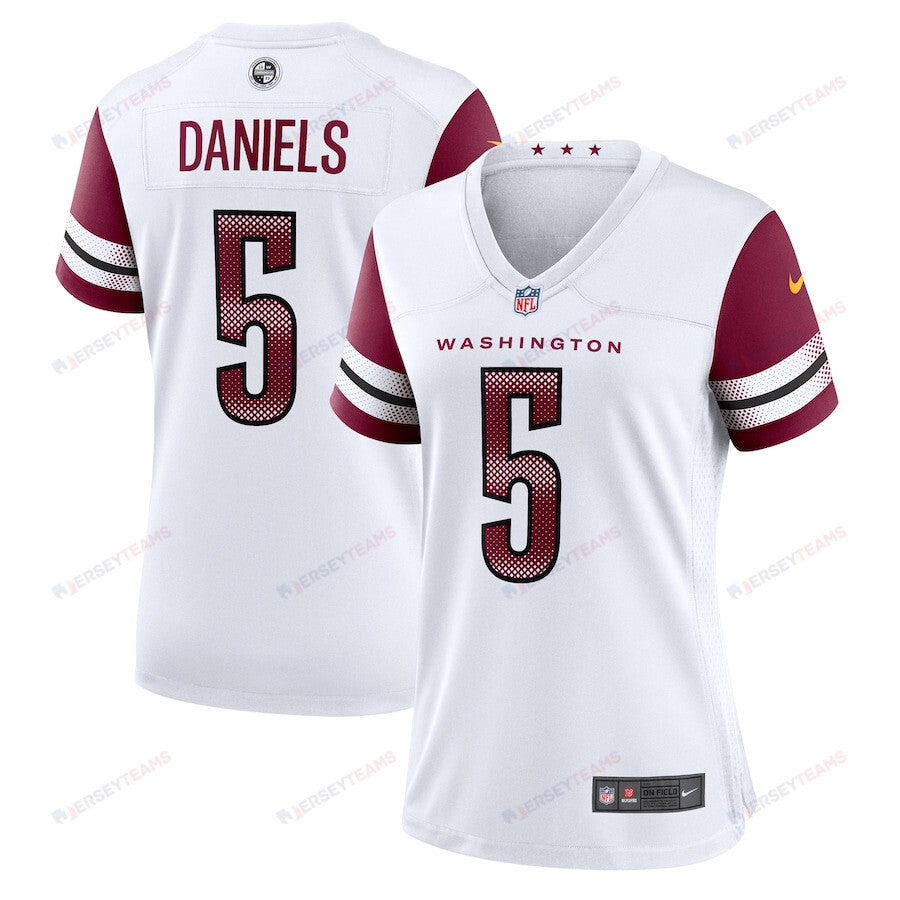 Jayden Daniels 5 Washington Commanders Women's Game Jersey - White