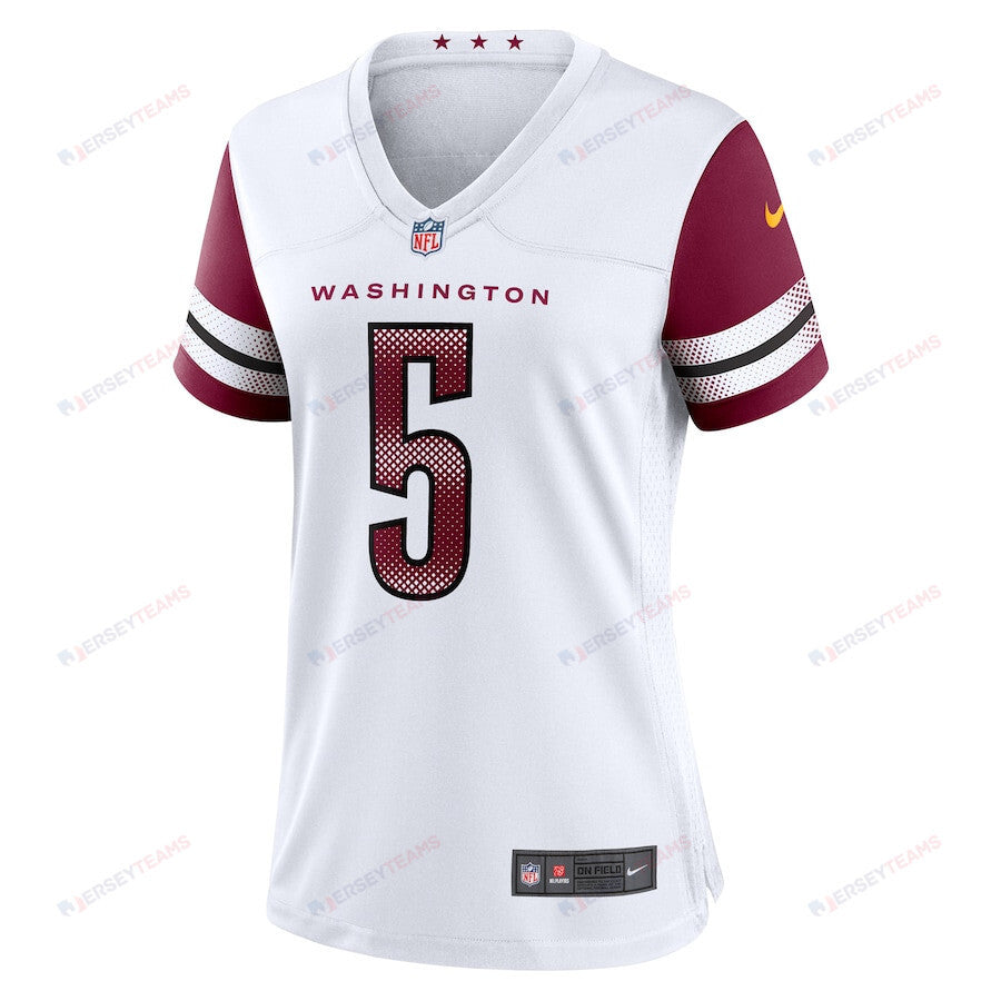 Jayden Daniels 5 Washington Commanders Women's Game Jersey - White