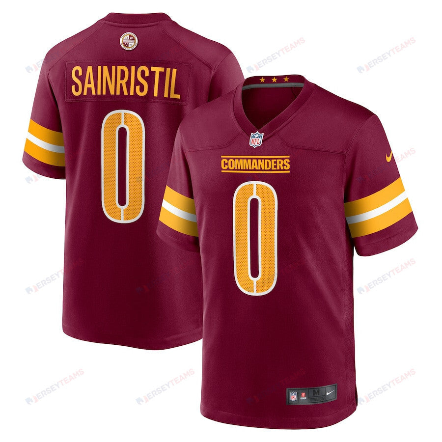 Mike Sainristil 0 Washington Commanders Game Men Jersey - Burgundy