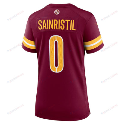 Mike Sainristil 0 Washington Commanders Women's Game Jersey - Burgundy