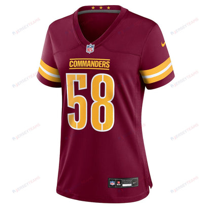 Jordan Magee 58 Washington Commanders Women's Game Jersey - Burgundy
