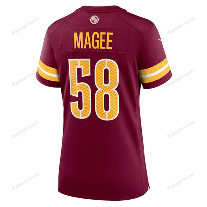 Jordan Magee 58 Washington Commanders Women's Game Jersey - Burgundy