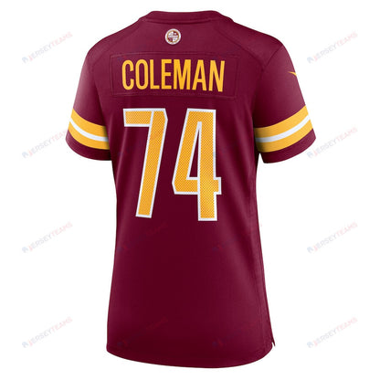 Brandon Coleman 74 Washington Commanders Women's Game Jersey - Burgundy