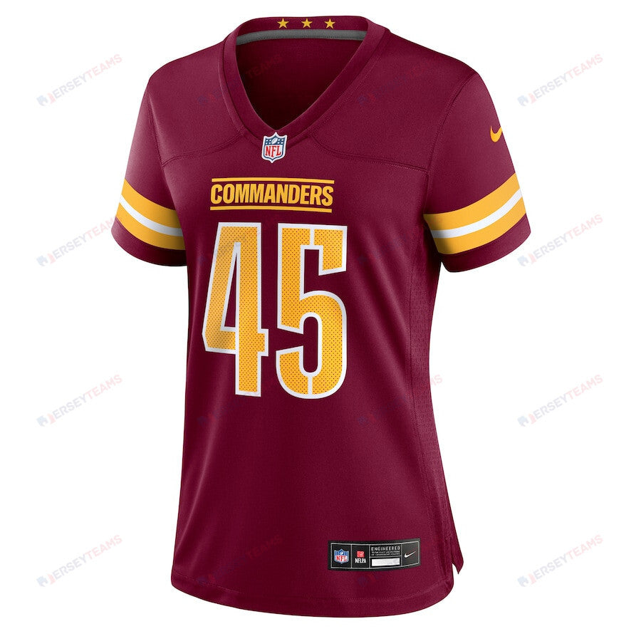 Dominique Hampton 45 Washington Commanders Women's Game Jersey - Burgundy