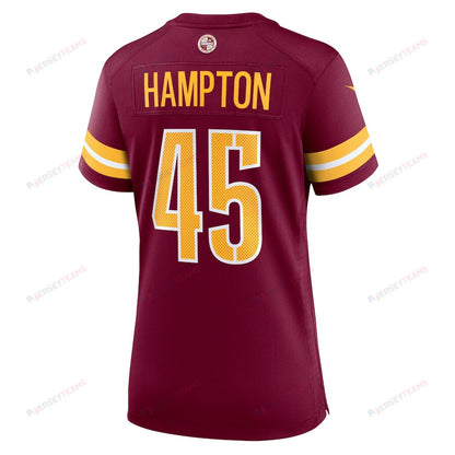 Dominique Hampton 45 Washington Commanders Women's Game Jersey - Burgundy
