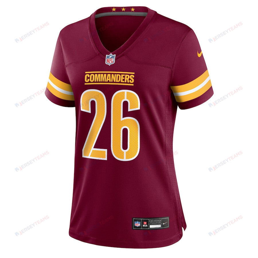 Jeremy McNichols 26 Washington Commanders Women's Game Jersey - Burgundy
