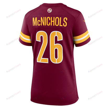 Jeremy McNichols 26 Washington Commanders Women's Game Jersey - Burgundy