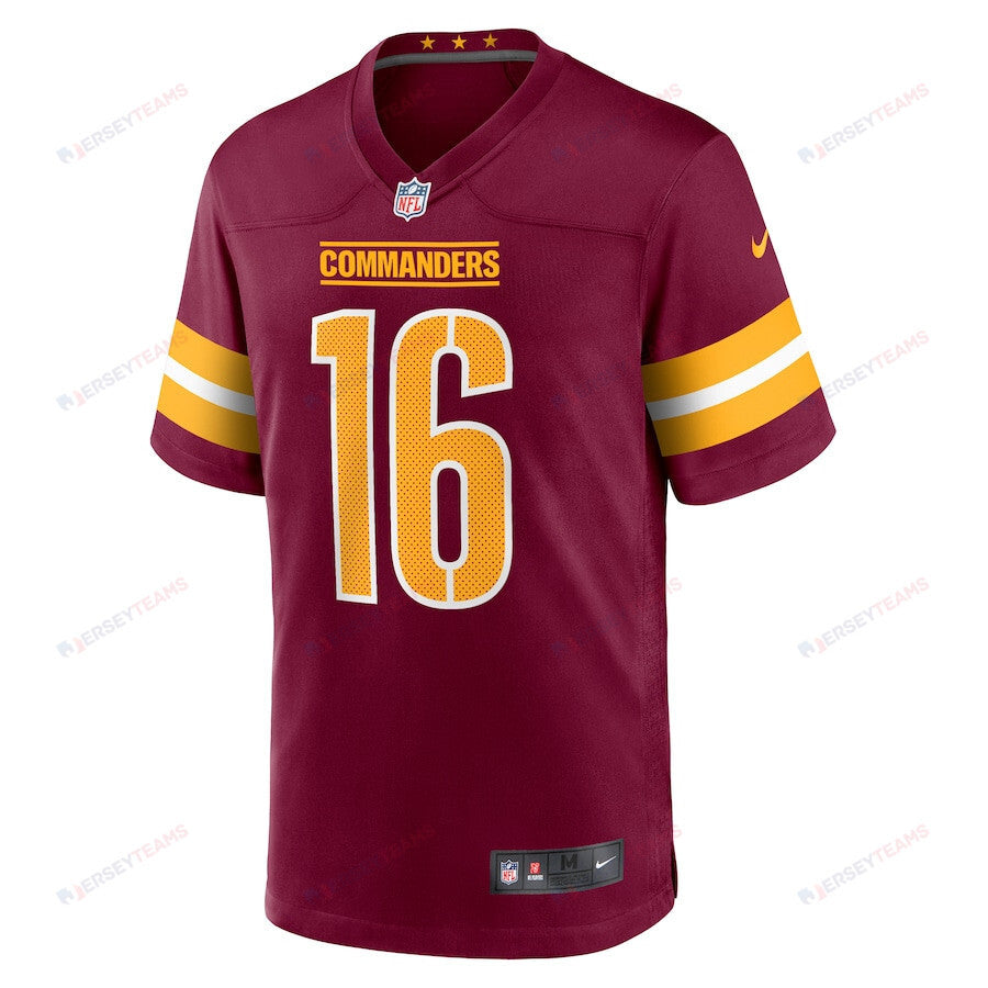 Jeff Driskel 16 Washington Commanders Game Men Jersey - Burgundy