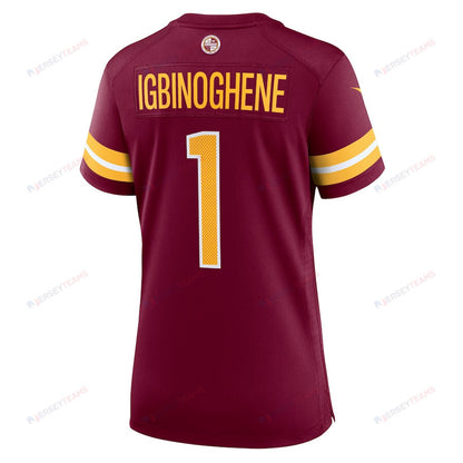 Noah Igbinoghene 1 Washington Commanders Women's Game Jersey - Burgundy