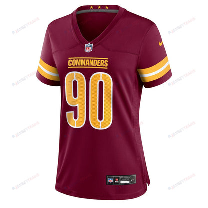 Javontae Jean-Baptiste 90 Washington Commanders Women's Game Jersey - Burgundy