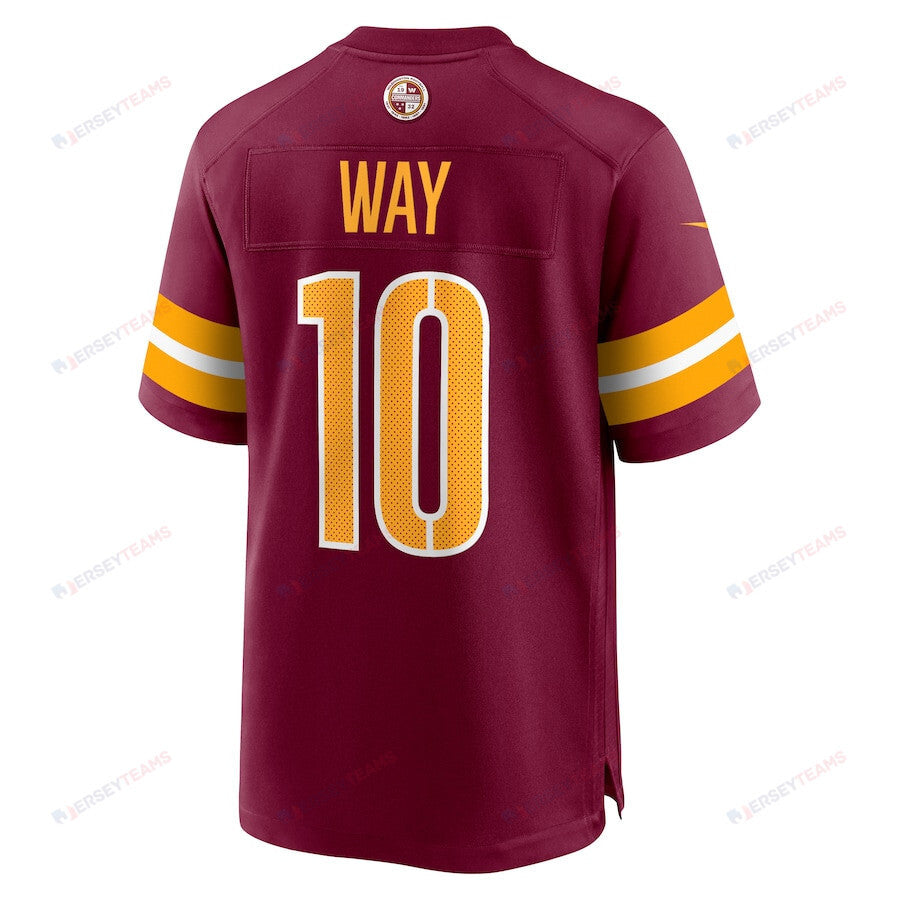 Tress Way 10 Washington Commanders Game Men Jersey - Burgundy