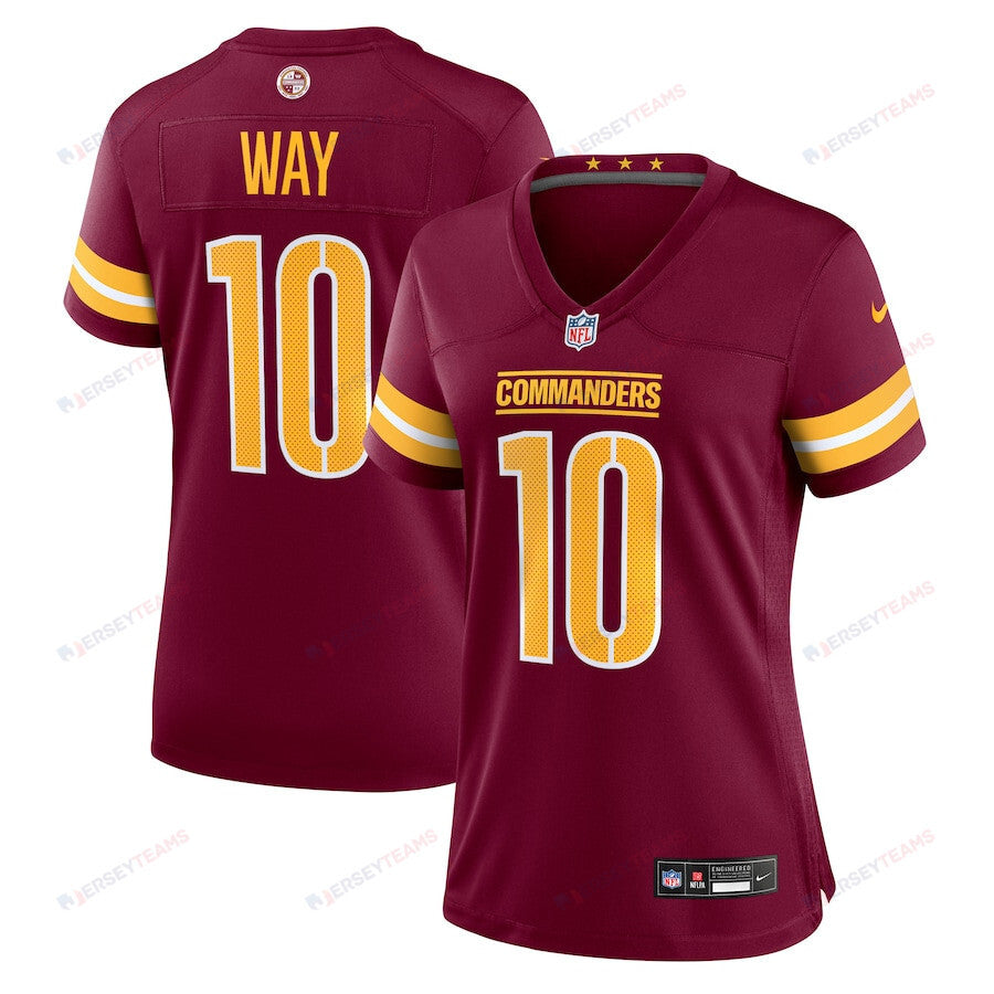 Tress Way 10 Washington Commanders Women's Game Jersey - Burgundy
