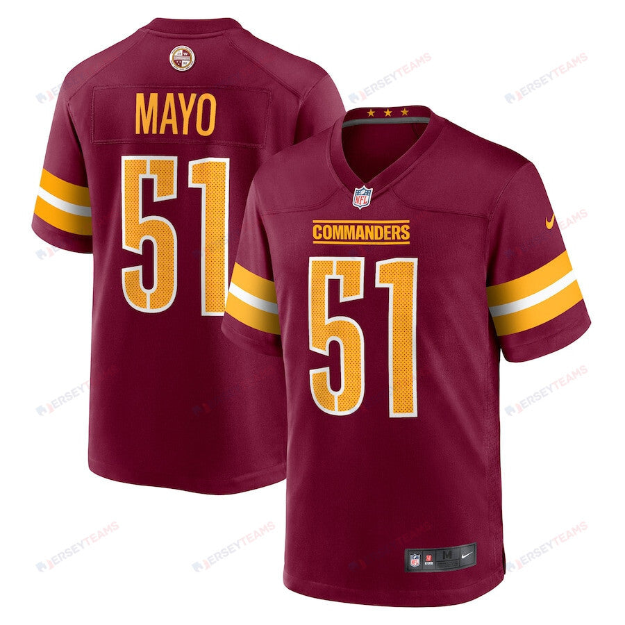 David Mayo 51 Washington Commanders Game Men Jersey - Burgundy