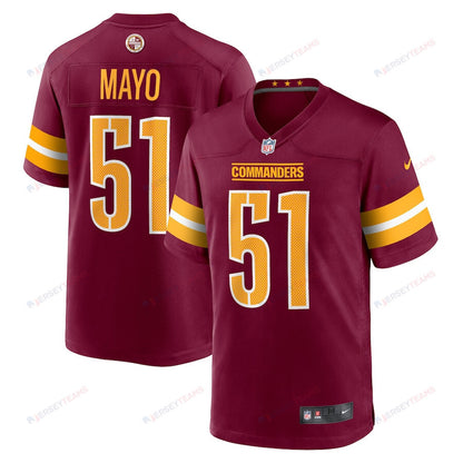David Mayo 51 Washington Commanders Game Men Jersey - Burgundy