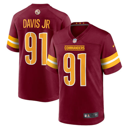 Carl Davis Jr. 91 Washington Commanders Team Game Men Jersey - Burgundy