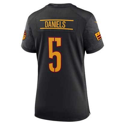 Jayden Daniels 5 Washington Commanders Women's Alternate Game Player Jersey - Black