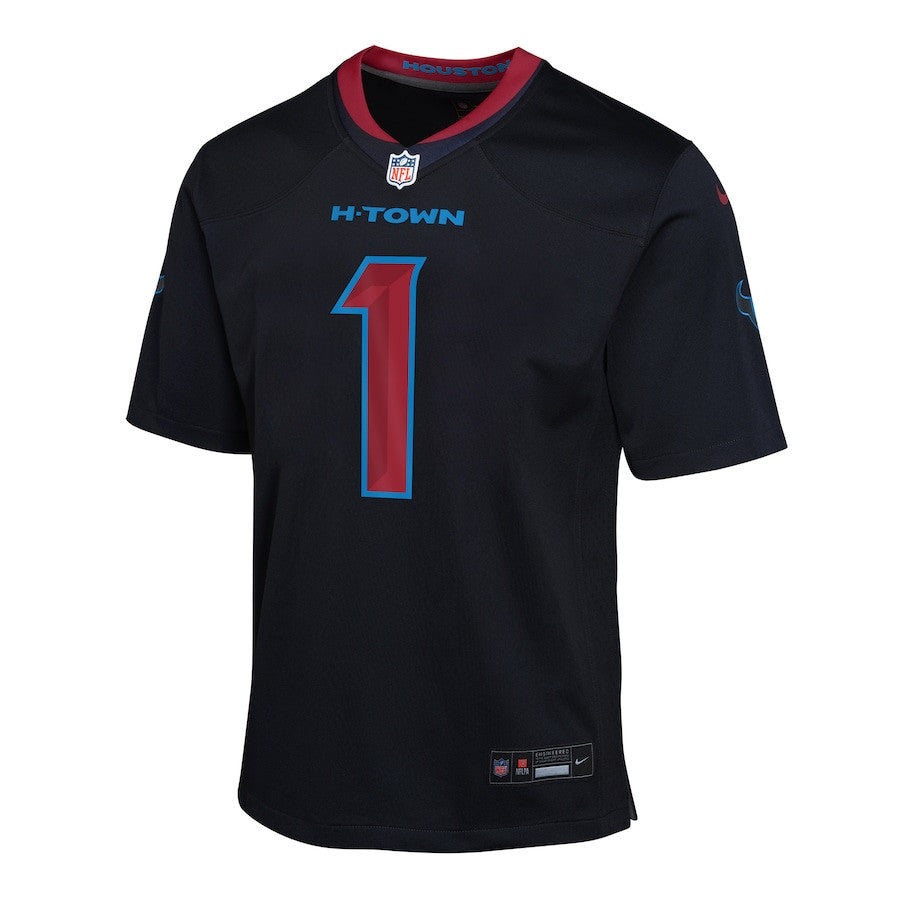 Stefon Diggs 1 Houston Texans Alternate Player Game YOUTH Jersey - Navy