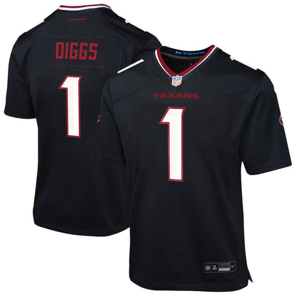 Stefon Diggs 1 Houston Texans Team Player Game YOUTH Jersey - Navy