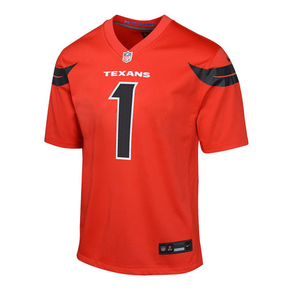 Stefon Diggs 1 Houston Texans Team Player Alternate Game YOUTH Jersey - Orange
