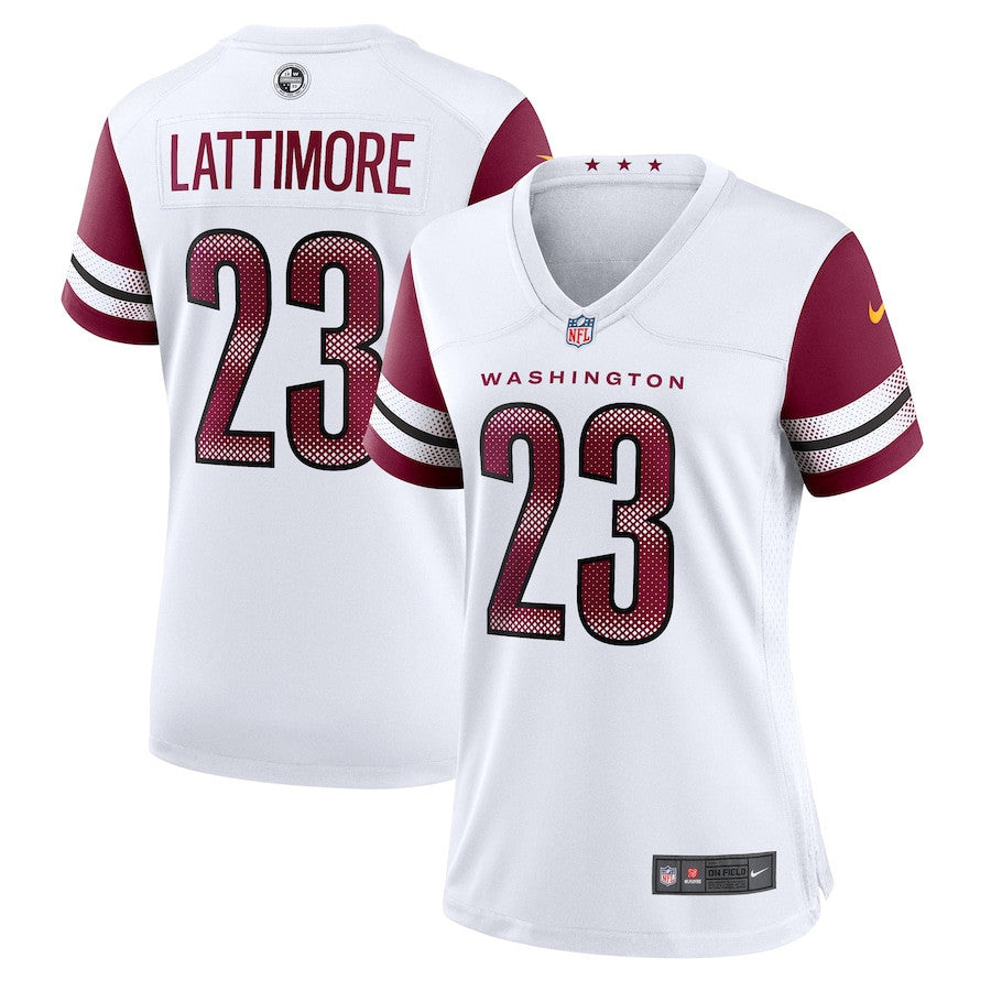 Marshon Lattimore 23 Washington Commanders Women's Game Jersey - White