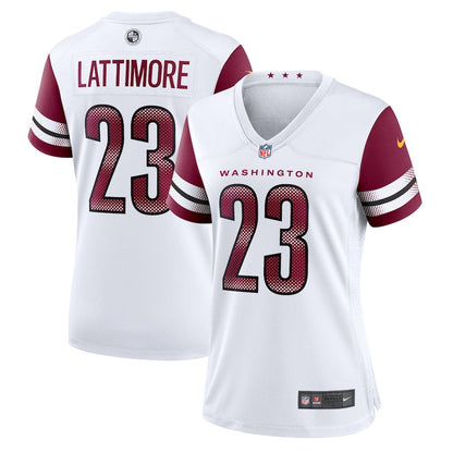 Marshon Lattimore 23 Washington Commanders Women's Game Jersey - White