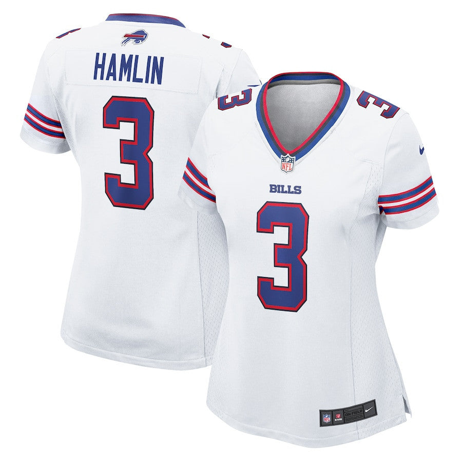Damar Hamlin 3 Buffalo Bills Women's Game Jersey - White