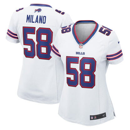 Matt Milano 58 Buffalo Bills Women's Game Jersey - White