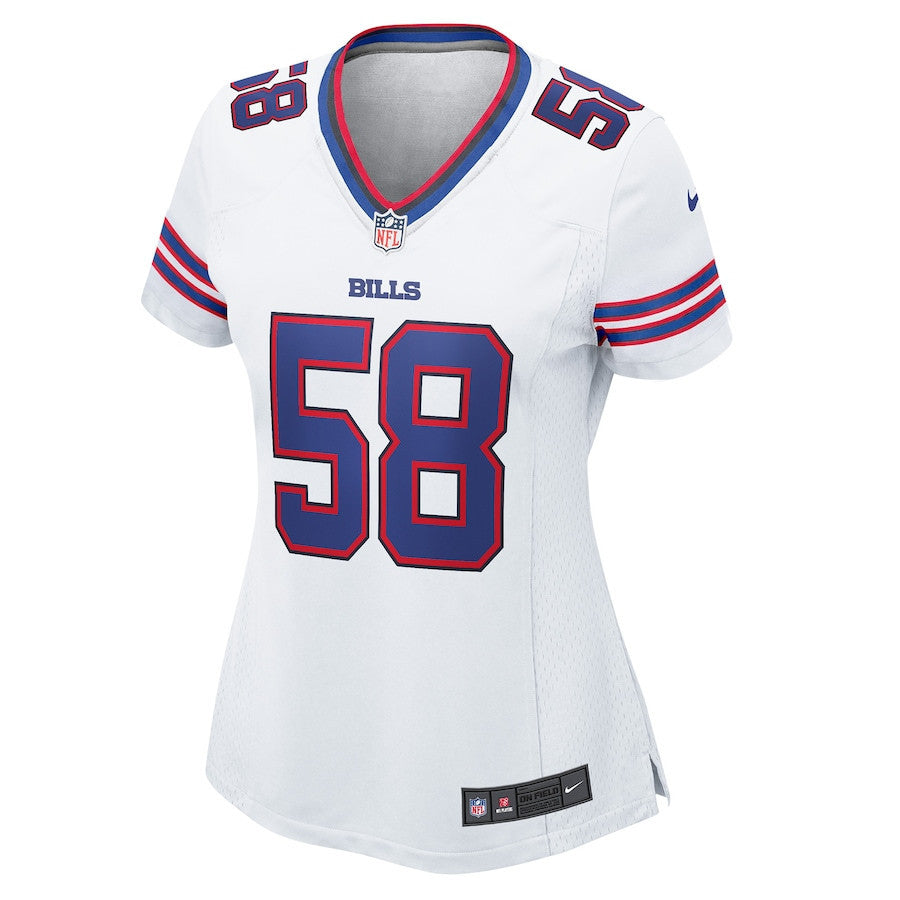 Matt Milano 58 Buffalo Bills Women's Game Jersey - White