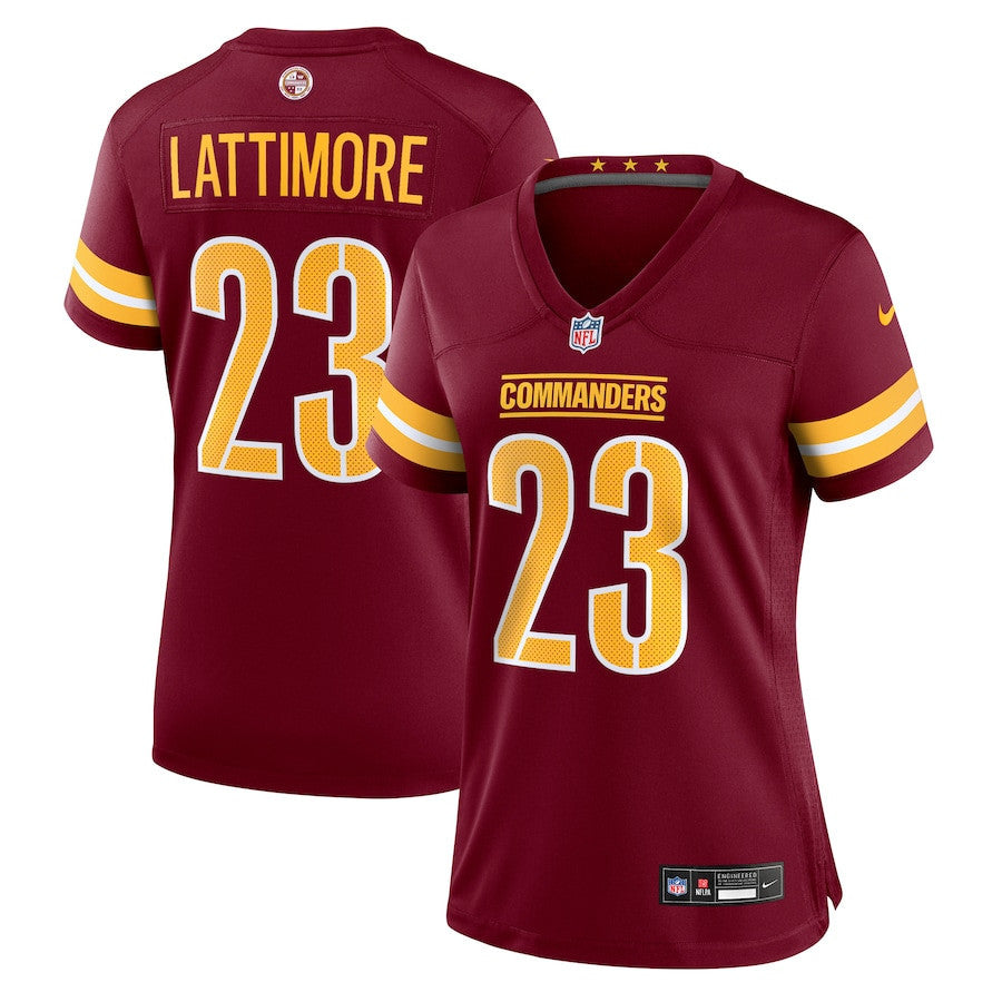 Marshon Lattimore 23 Washington Commanders Women's Game Jersey - Burgundy