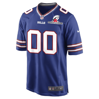 Buffalo Bills AFC Championship Patch Game Men Custom Jersey - Royal