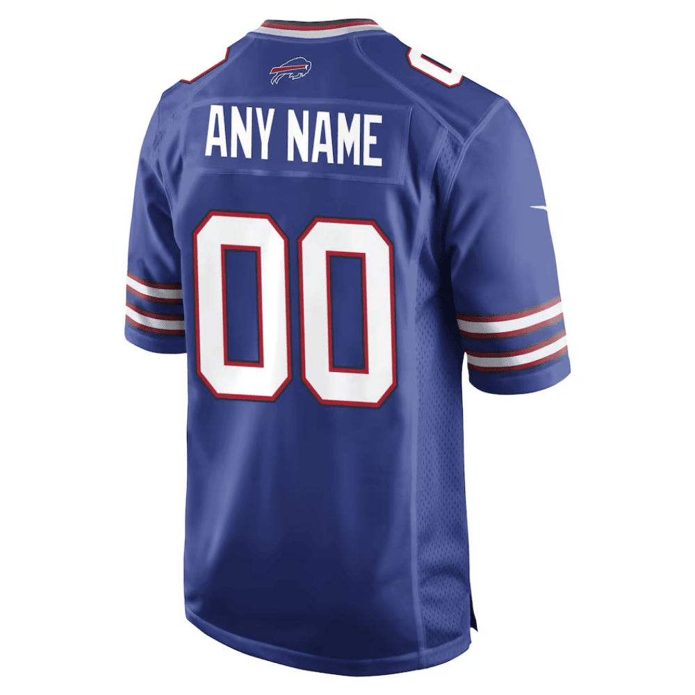 Buffalo Bills AFC Championship Patch Game Men Custom Jersey - Royal