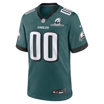 Philadelphia Eagles NFC Championship Patch Game Men Custom Jersey - Midnight Green
