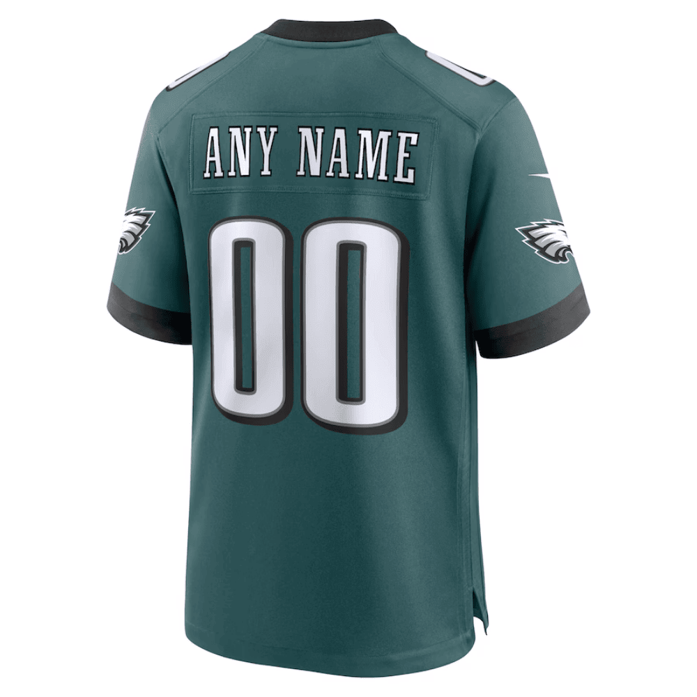 Philadelphia Eagles NFC Championship Patch Game Men Custom Jersey - Midnight Green