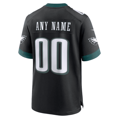 Philadelphia Eagles NFC Championship Patch Alternate Game Men Custom Jersey - Black