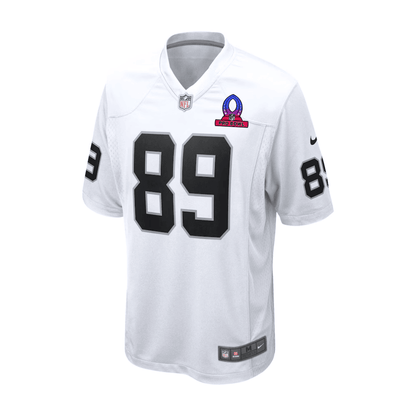 Brock Bowers 89 Las Vegas Raiders 2025 Pro Bowl Patch Game Men Jersey - White