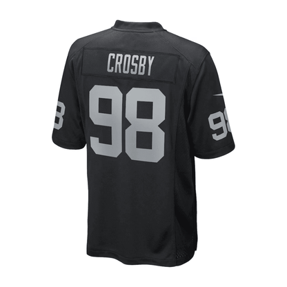 Maxx Crosby 98 Las Vegas Raiders 2025 Pro Bowl Patch Game Men Jersey - Black