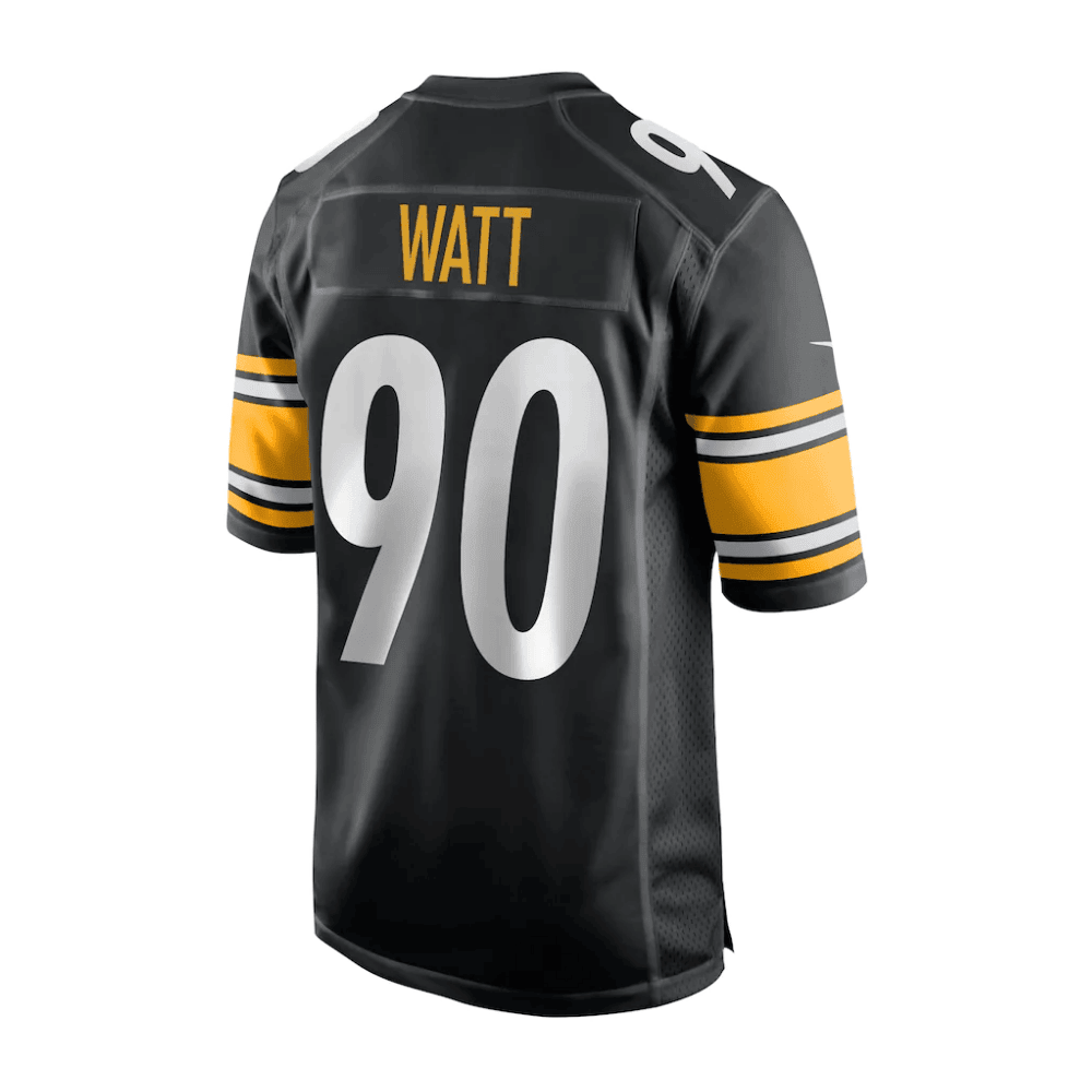 T.J. Watt 90 Pittsburgh Steelers 2025 Pro Bowl Patch Game Men Jersey - Black