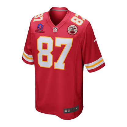 Travis Kelce 87 Kansas City Chiefs 2025 Pro Bowl Patch Game Men Jersey - Red