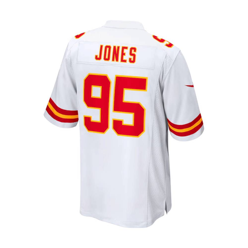Chris Jones 95 Kansas City Chiefs 2025 Pro Bowl Patch Game Men Jersey - White