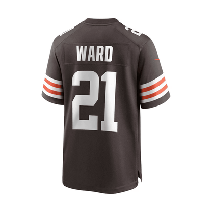 Denzel Ward 21 Cleveland Browns 2025 Pro Bowl Patch Game Men Jersey - Brown