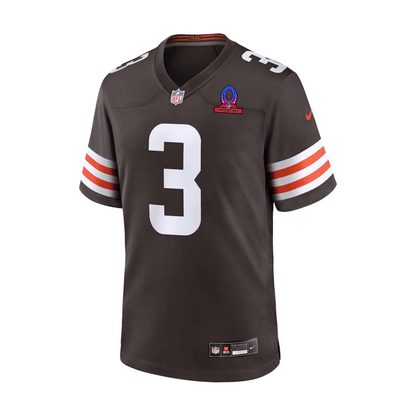 Jerry Jeudy 3 Cleveland Browns 2025 Pro Bowl Patch Game Men Jersey - Brown