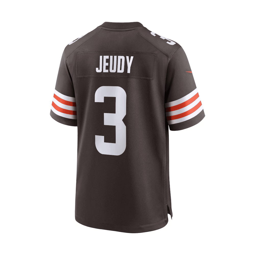 Jerry Jeudy 3 Cleveland Browns 2025 Pro Bowl Patch Game Men Jersey - Brown