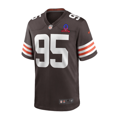 Myles Garrett 95 Cleveland Browns 2025 Pro Bowl Patch Game Men Jersey - Brown