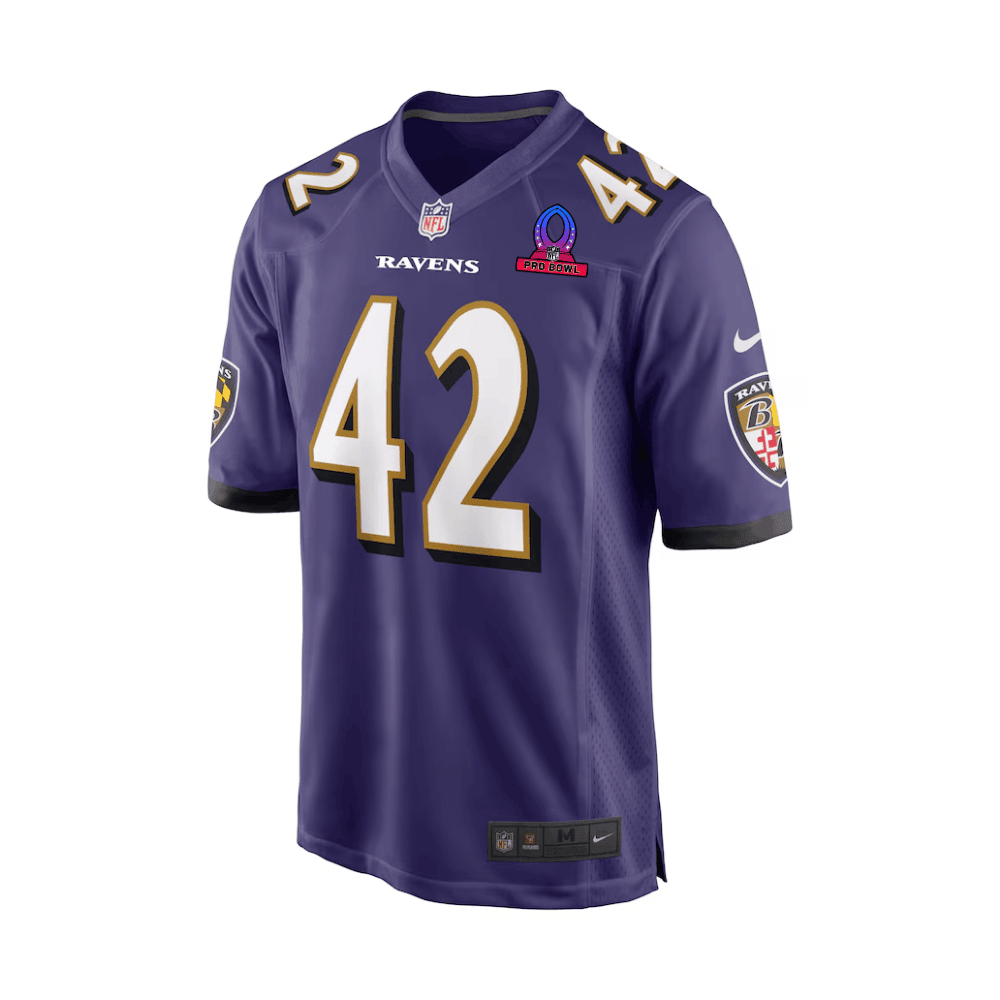 Patrick Ricard 42 Baltimore Ravens 2025 Pro Bowl Patch Game Men Jersey - Purple