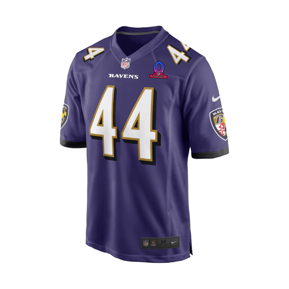 Marlon Humphrey 44 Baltimore Ravens 2025 Pro Bowl Patch Game Men Jersey - Purple