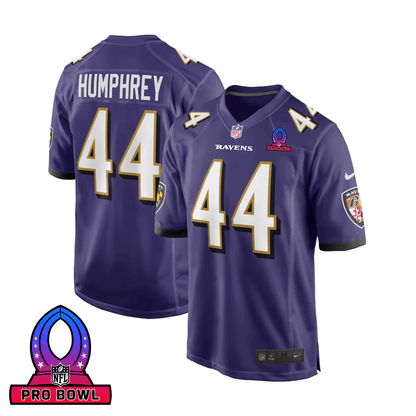 Marlon Humphrey 44 Baltimore Ravens 2025 Pro Bowl Patch Game Men Jersey - Purple